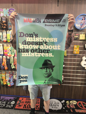 MADMEN PROMO POSTER - RARE (MAY HAVE SOME WEAR) BABY BLUE 354