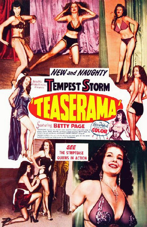 TEASERAMA 1955 RETRO MINI PRINT 27 X 43CM POSTER