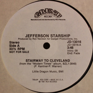 JEFFERSON STARSHIP | STAIRWAY TO CLEVELAND - 12 PROMO - GENERIC WHITE SLEEVE