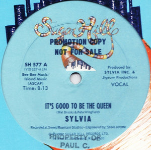 SYLVIA | IT'S GOOD TO BE THE QUEEN - 12 - SUGARHILL COMPANY SLEEVE