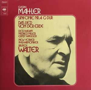 MAHLER GUSTAV | SINFONIE NR. 4 / DAS LIED VON DER ERDE - HALBAN MILLER HAFLIGER - NYP WALTER 2LP