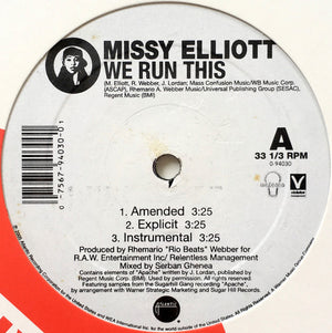 MISSY ELLIOTT | WE RUN THIS / IRRESISTIBLE DELICIOUS - 12 - ATLANTIC SLEEVE