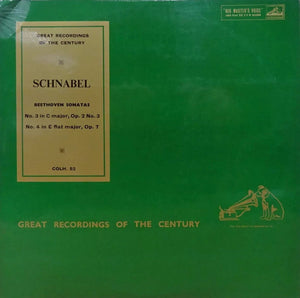 BEETHOVEN | PIANO SONATAS NOS  3 AND 4  - SCHNABEL