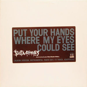 BUSTA RHYMES | PUT YOUR HANDS WHERE MY EYES COULD SEE 12 - US PROMO - GENERIC SLEEVE WITH HYPE STICKER