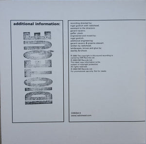 RADIOHEAD | IDIOTEQUE (1 TRACK CARD SLEEVE PROMO)