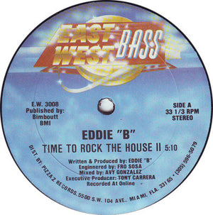 EDDIE B | TIME TO ROCK THE HOUSE II - 12 - US - GENERIC RECORD COMPANY SLEEVE - WRITING ON LABEL