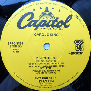 CAROLE KING | DISCO TECH / MAIN STREET SATURDAY NIGHT 12 - US - GENERIC RECORD COMPANY SLEEVE - WRITING ON SLEEVE