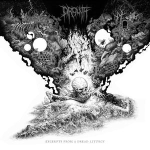 DROUTH | EXCERPTS FROM A DREAD LITURGY - WHITE WITH BLACK SPLATTER