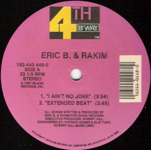 ERIC B AND RAKIM | I AINT NO JOKE 12 - GENERIC SLEEVE