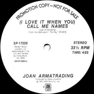 JOAN ARMATRADING | I LOVE IT WHEN YOU CALL NE NAMES / DROP THE PILOT 12 - US PROMO - GENERIC SLEEVE