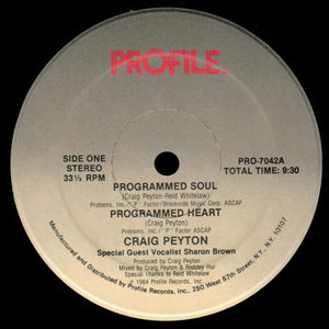PEYTON CRAIG | PROGRAMMED SOUL / PROGRAMMED HEART - 12 - PROFILE COMPANY SLEEVE