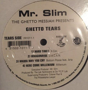 VARIOUS | MR SLIM THE GHETTO MESSIAH  PRESENTS GHETTO TEARS - US - GENERIC SLEEVE