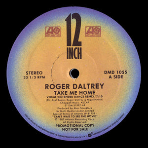 ROGER DALTREY | TAKE ME HOME 12 - US PROMO - GENERIC RECORD COMPANY SLEEVE