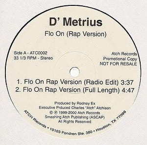 D' METRIUS | FLO ON - 12 - GENERIC SLEEVE