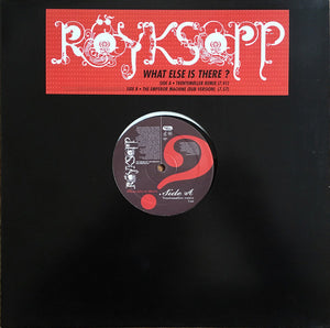 ROYKSOPP | WHAT ELSE IS THERE 12 - GENERIC SLEEVE