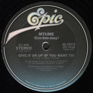 MTUME | GIVE IT ON UP IF YOU WANT TO / MRS SIPPI - 12 - GENERIC SLEEVE