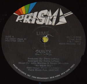 LIME | GUILTY / ON THE GRID - 12 - US - GREEN PRISM COMPANY SLEEVE