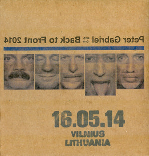 PETER GABRIEL | BACK TO FRONT 2014 - VILNIUS LITHUANIA (2CD DIGI)
