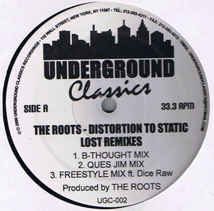ROOTS | DISTORTION TO STATIC LOST REMIXES 12 - UNOFFICAL WHIYE GENERIC SLEEVE