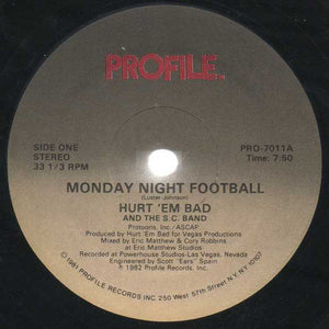 HURT EM BAD AND THE SC BAND | MONDAY NIGHT FOOTBALL - 12 - PROFILE SLEEVE