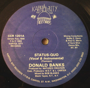 DONALD BANKS | STATUS QUO / JUST ONE MORE CHANCE 12 - US - GENERIC SLEEVE