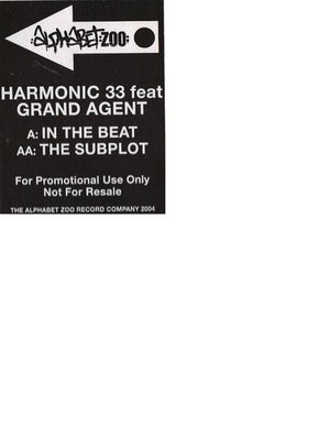 HARMONIC 33 / GRAND AGENT | IN THE BEAT / THE SUBPLOT - 12 - GENERIC SLEEVE WITH HYPE