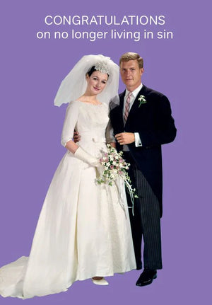 LIVING IN SIN WEDDING CARD