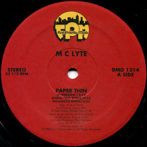 MC LYTE | PAPER THIN 12 - US - GENERIC RECORD COMPANY SLEEVE