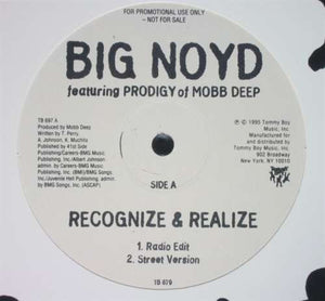 BIG NOYD / PRODIGY | RECOGNIZE AND REALIZE - 12 - TOMMY BOY SLEEVE