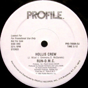 RUN DMC | HOLLIS CREW - 12 - PROFILE COMPANY SLEEVE