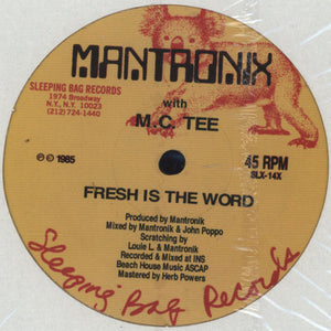 MANTRONIX / MC TEE | FRESH IS THE WORD - 12 - UNOFFICIAL REISSUE - GENERIC SLEEVE