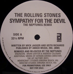 ROLLING STONES | SYMPATHY FOR THE DEVIL 2X12 - US PROMO - GENERIC SLEEVE WITH HYPE STICKER