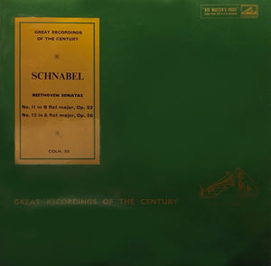 BEETHOVEN | PIANO SONATAS NOS 11 AND 12  - SCHNABEL