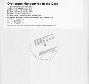 ORCHESTRAL MANOEUVRES IN THE DARK | OMD REMIXES - DOUBLE 12" PROMO