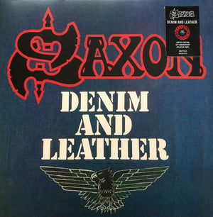 SAXON | DENIM AND LEATHER - 2021 REMASTERED RED BLACK SPLATTER REISSUE