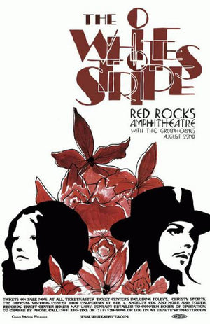 WHITE STRIPES RED ROCKS 2005 27 X 43CM A3 POSTER