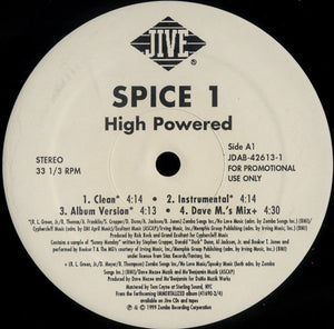 SPICE 1 | HIGH POWERED / U CAN'T FADE ME - 12 - WITH HYPE