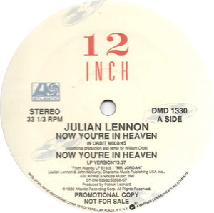 JULIAN LENNON | NOW YOU'RE IN HEAVEN - 12 - US - GENERIC SLEEVE
