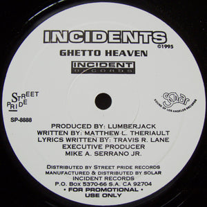 INCIDENTS | GHETTO HEAVEN 12 - US PROMO - GENERIC SLEEVE
