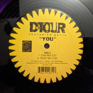 D-TOUR / FEATURING NETTA | YOU 12 - US - GENERIC RECORD COMPANY SLEEVE