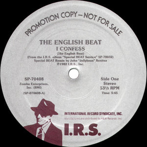 BEAT | I CONFESS / JEANETTE 12 - US PROMO - GENERIC SLEEVE