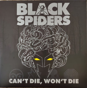 BLACK SPIDERS | CAN'T DIE WON'T DIE - CLEAR WITH PURPLE AND BLUE SPLATTER