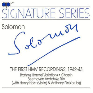 SOLOMON | FIRST HMV RECORDINGS 1942-43