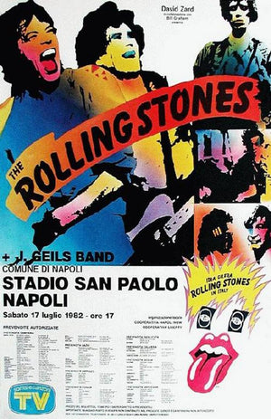ROLLING STONES 1982 J GEILS TOUR POSTER  27 X 43CM A3 PRINT