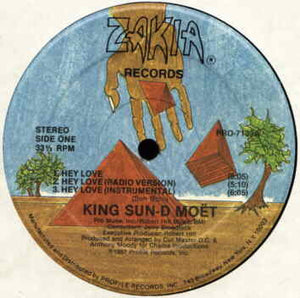 KING SUN / D MOET | HEY LOVE/MYTHOLOGICAL RAPPER 12 - US - GENERIC RECORD COMPANY SLEEVE