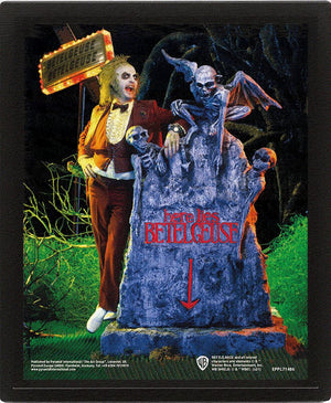BEETLEJUICE GRAVEYARD 3D FRAMED LENTICULAR POSTER 10 X 8"