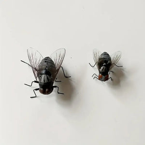 TWO GROSS FLIES FRIDGE MAGNET 2 PIECE SET BLOW FLY