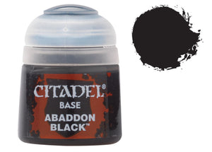 CITADEL BASE: ABADDON BLACK PAINT *COST PRICE SALE*  WARHAMMER