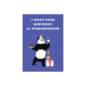 PANDAMONIUM BIRTHDAY CARD