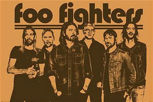 FOO FIGHTERS GROUP BROWN POSTER 490